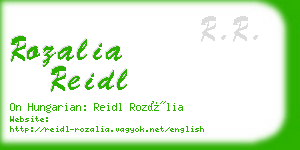 rozalia reidl business card